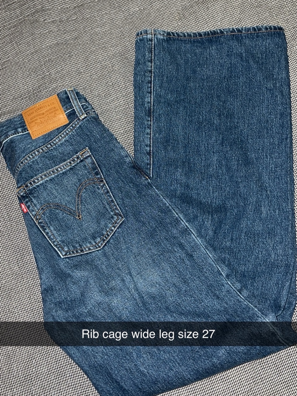 Levi's Ribcage Wide Leg Jeans - Dark Blue